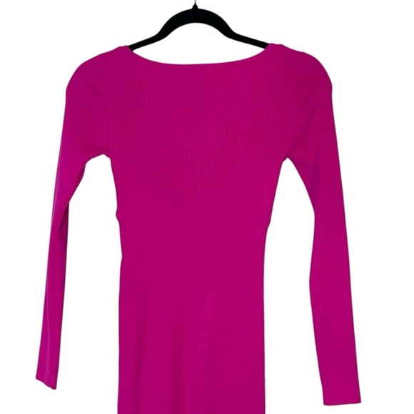 Aritzia Wilfred Gabrielle Dress- Pink Ribbed Sweater Dress- Size Small - Picture 10 of 13